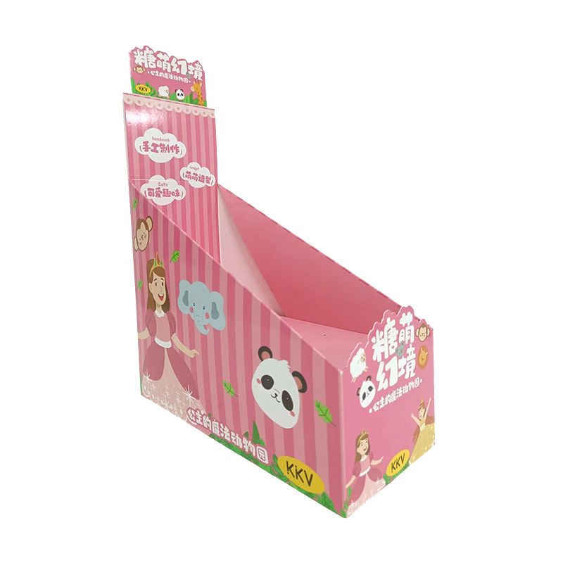 400G Tlač bielych kariet a filmový film, Lollipop PDQ Paper Display Box